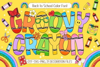 Groovy Crayon Font for Playful Digital Design