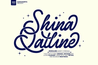 Shina Qatline Font for Modern Typography Projects